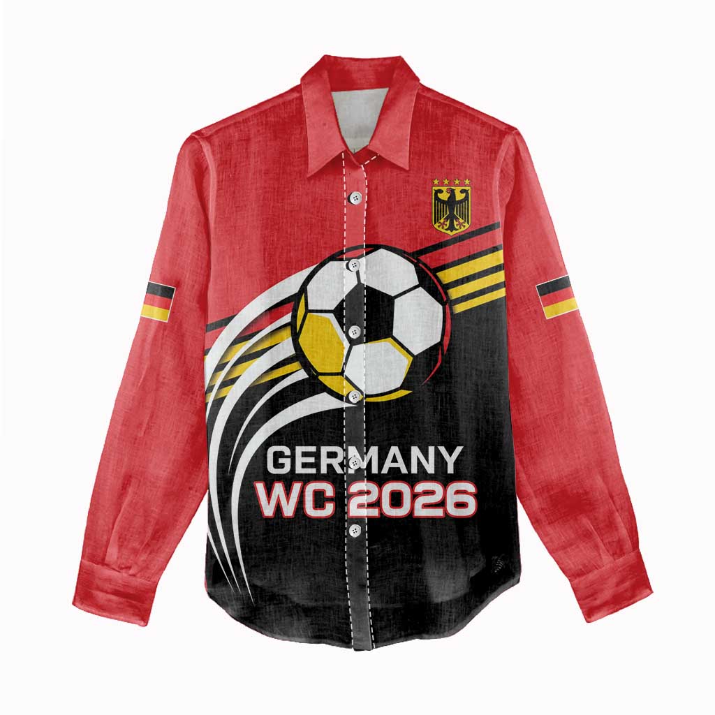 Custom Germany Football Women Casual Shirt Deutschland World Champion 2026 - Wonder Print Shop