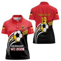 Custom Germany Football Women Polo Shirt Deutschland World Champion 2026 - Wonder Print Shop
