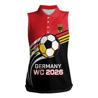 Custom Germany Football Women Sleeveless Polo Shirt Deutschland World Champion 2026 - Wonder Print Shop