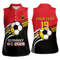 Custom Germany Football Women Sleeveless Polo Shirt Deutschland World Champion 2026 - Wonder Print Shop