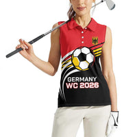 Custom Germany Football Women Sleeveless Polo Shirt Deutschland World Champion 2026 - Wonder Print Shop
