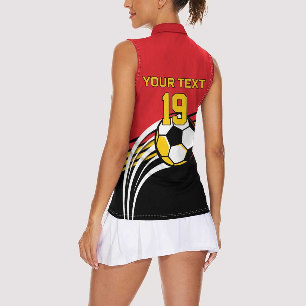 Custom Germany Football Women Sleeveless Polo Shirt Deutschland World Champion 2026 - Wonder Print Shop