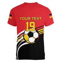 Custom Germany Football Women V-Neck T-Shirt Deutschland World Champion 2026 - Wonder Print Shop