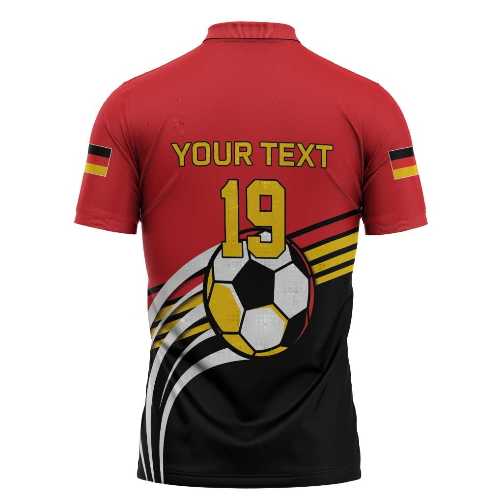 Custom Germany Football Zipper Polo Shirt Deutschland World Champion 2026 - Wonder Print Shop
