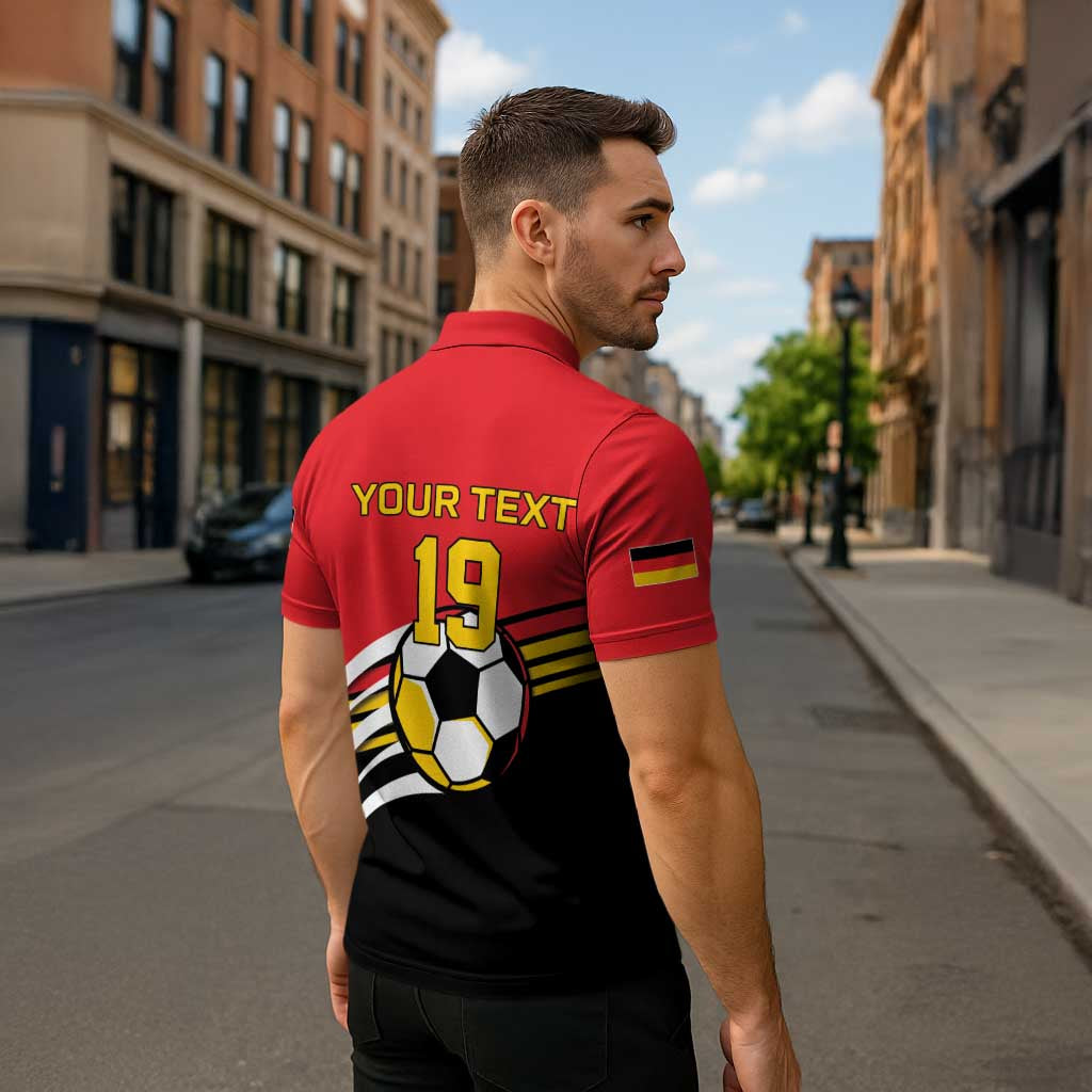 Custom Germany Football Zipper Polo Shirt Deutschland World Champion 2026 - Wonder Print Shop