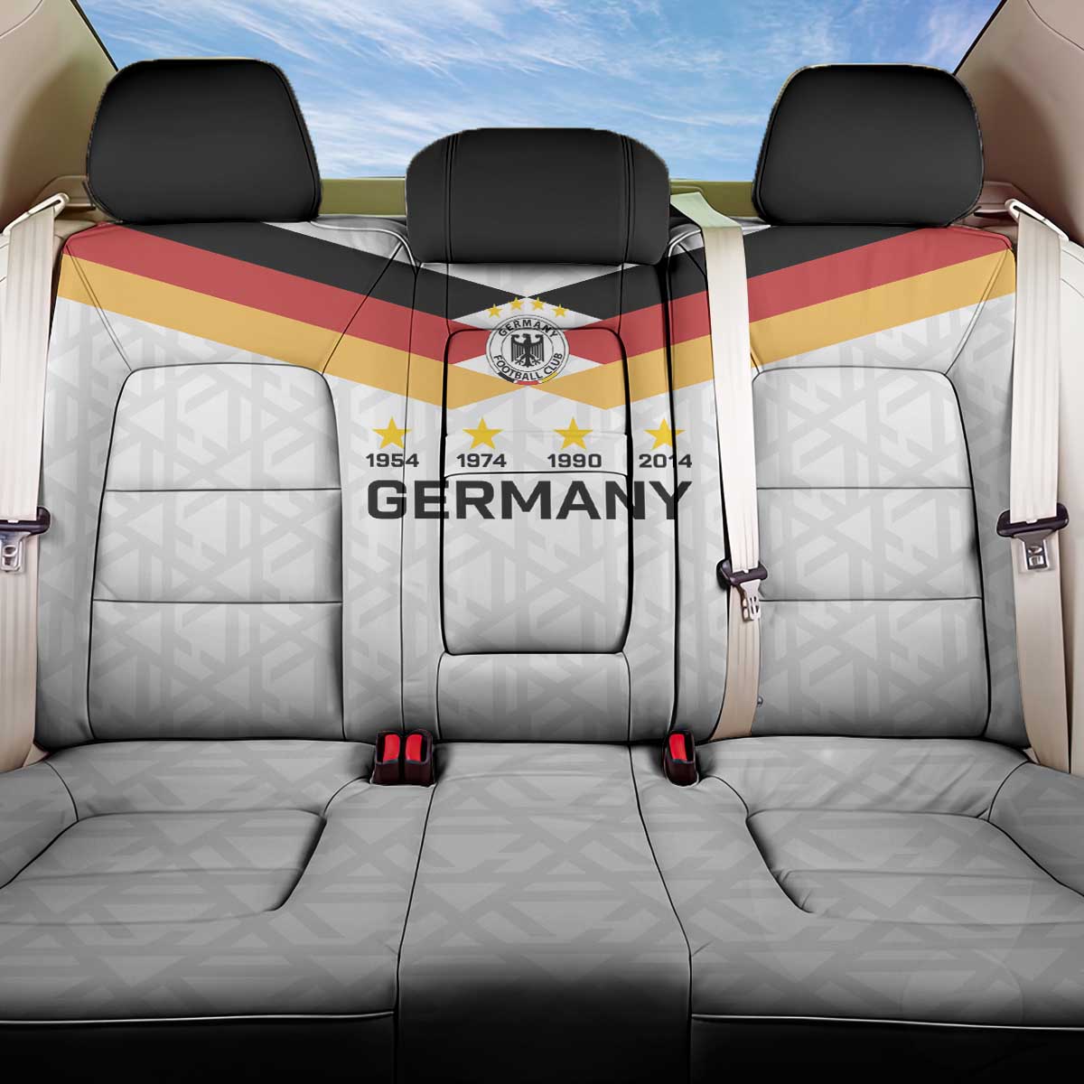 World Football 2026 Germany Back Car Seat Cover Deutschland 4-Time Champions - Wonder Print Shop