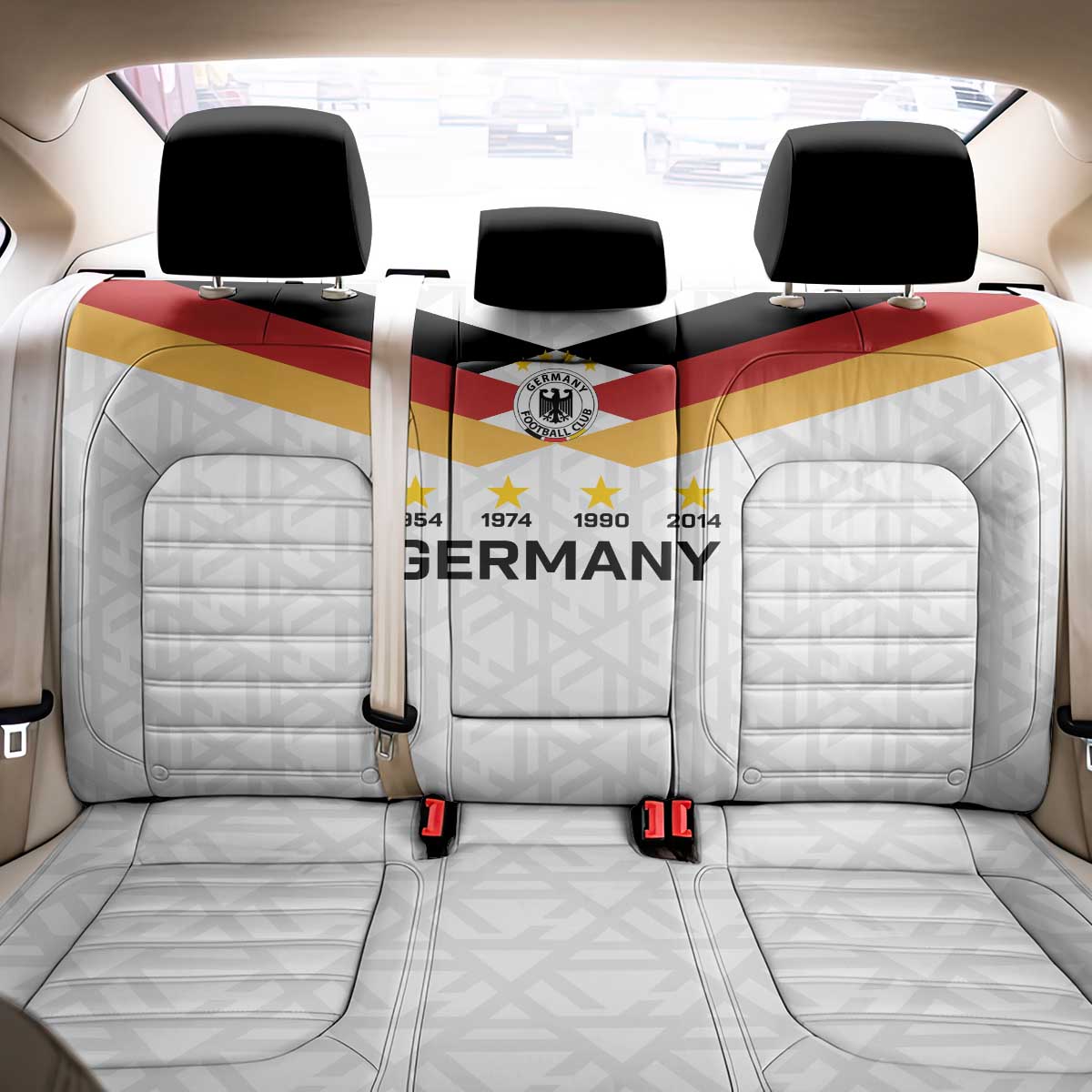 World Football 2026 Germany Back Car Seat Cover Deutschland 4-Time Champions - Wonder Print Shop