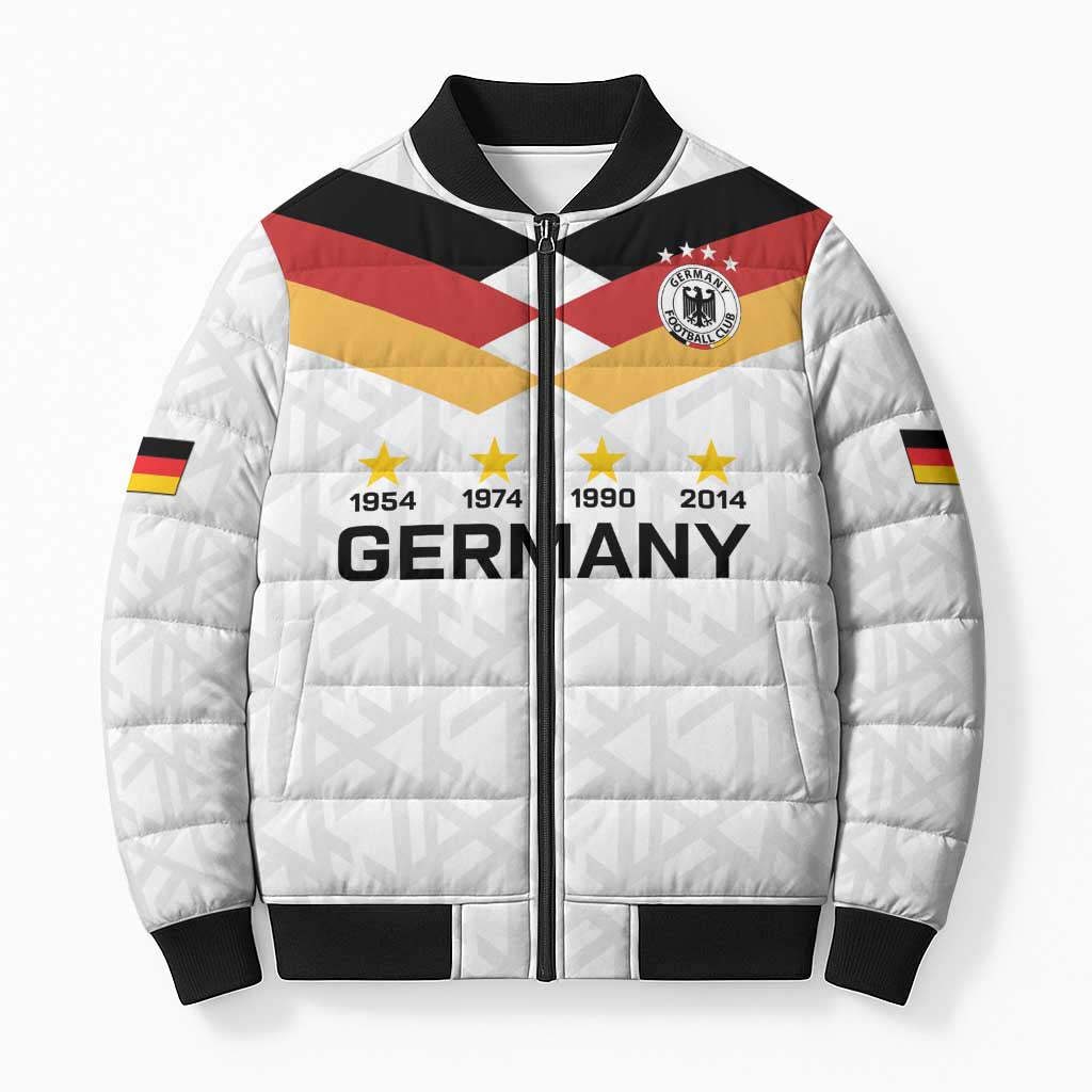 Custom World Football 2026 Germany Bomber Puffer Jacket Deutschland 4-Time Champions - Wonder Print Shop