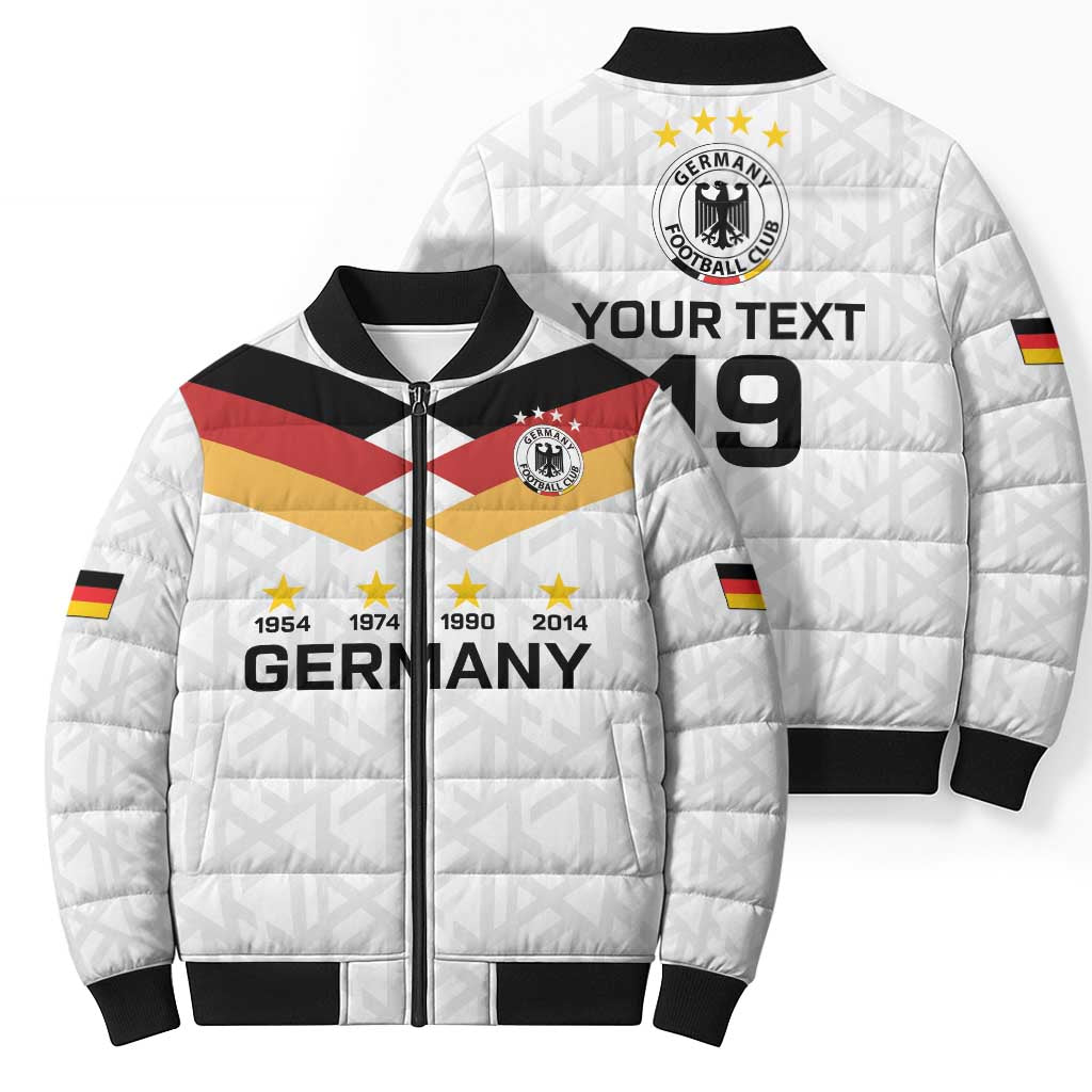 Custom World Football 2026 Germany Bomber Puffer Jacket Deutschland 4-Time Champions - Wonder Print Shop