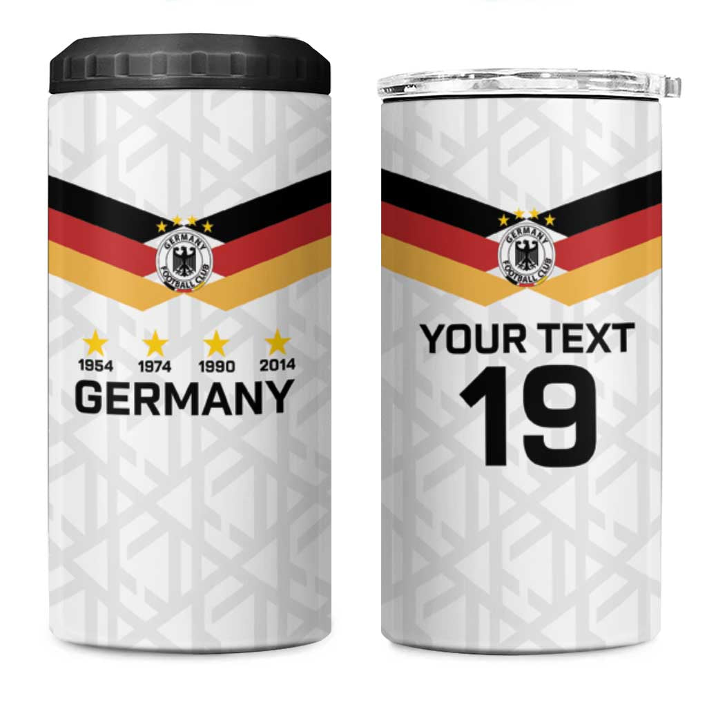 Custom World Football 2026 Germany 4 in 1 Can Cooler Tumbler Deutschland 4-Time Champions - Wonder Print Shop