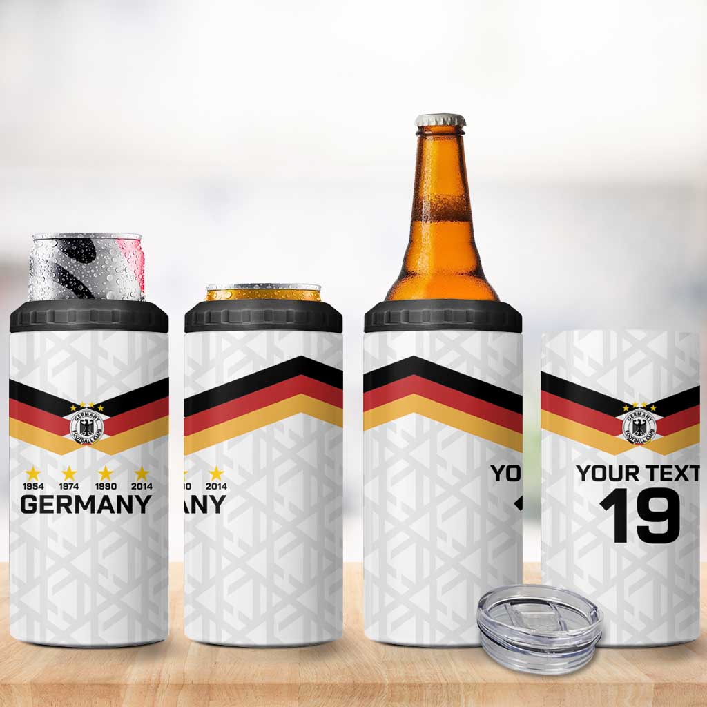 Custom World Football 2026 Germany 4 in 1 Can Cooler Tumbler Deutschland 4-Time Champions - Wonder Print Shop