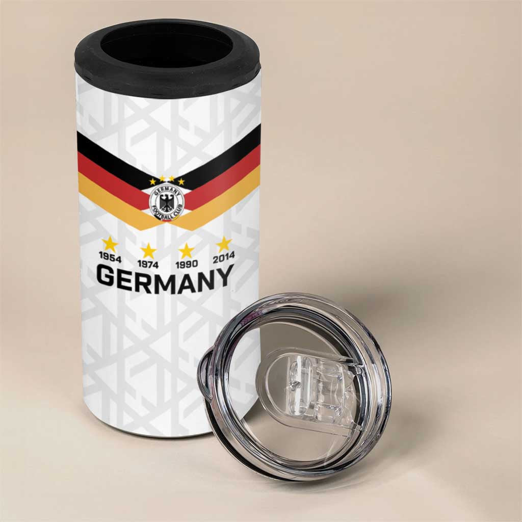 Custom World Football 2026 Germany 4 in 1 Can Cooler Tumbler Deutschland 4-Time Champions - Wonder Print Shop