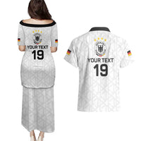 Custom World Football 2026 Germany Couples Matching Puletasi and Hawaiian Shirt Deutschland 4-Time Champions - Wonder Print Shop