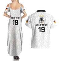 Custom World Football 2026 Germany Couples Matching Summer Maxi Dress and Hawaiian Shirt Deutschland 4-Time Champions - Wonder Print Shop