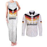 Custom World Football 2026 Germany Couples Matching Tank Maxi Dress and Long Sleeve Button Shirt Deutschland 4-Time Champions - Wonder Print Shop