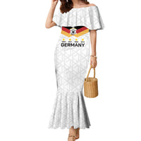 Custom World Football 2026 Germany Family Matching Mermaid Dress and Hawaiian Shirt Deutschland 4-Time Champions - Wonder Print Shop