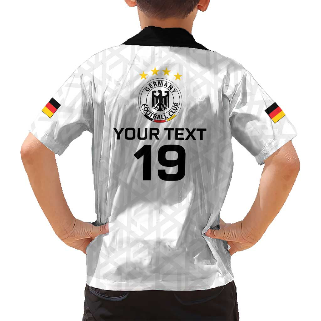 Custom World Football 2026 Germany Family Matching Off Shoulder Maxi Dress and Hawaiian Shirt Deutschland 4-Time Champions - Wonder Print Shop