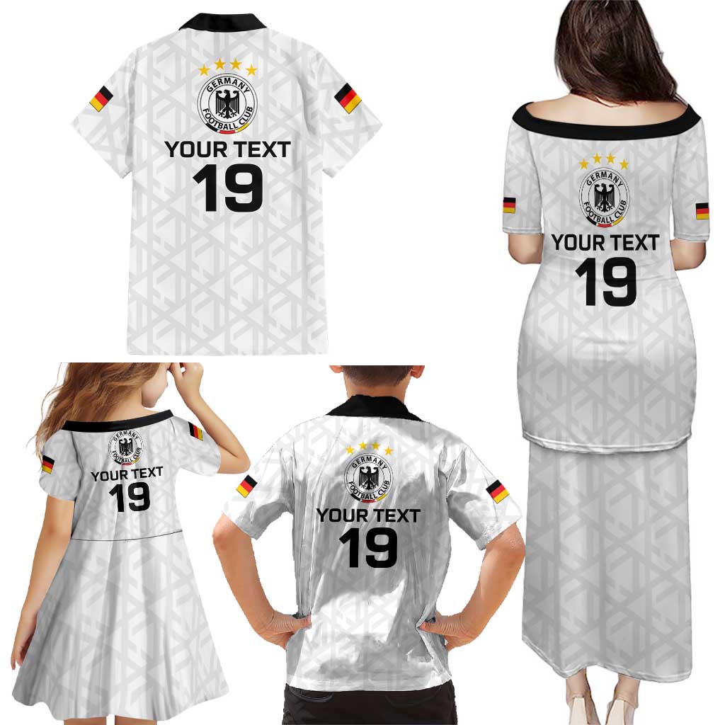 Custom World Football 2026 Germany Family Matching Puletasi and Hawaiian Shirt Deutschland 4-Time Champions - Wonder Print Shop
