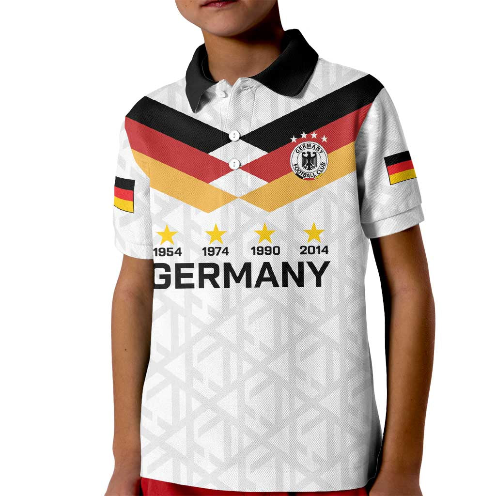 Custom World Football 2026 Germany Kid Polo Shirt Deutschland 4-Time Champions - Wonder Print Shop