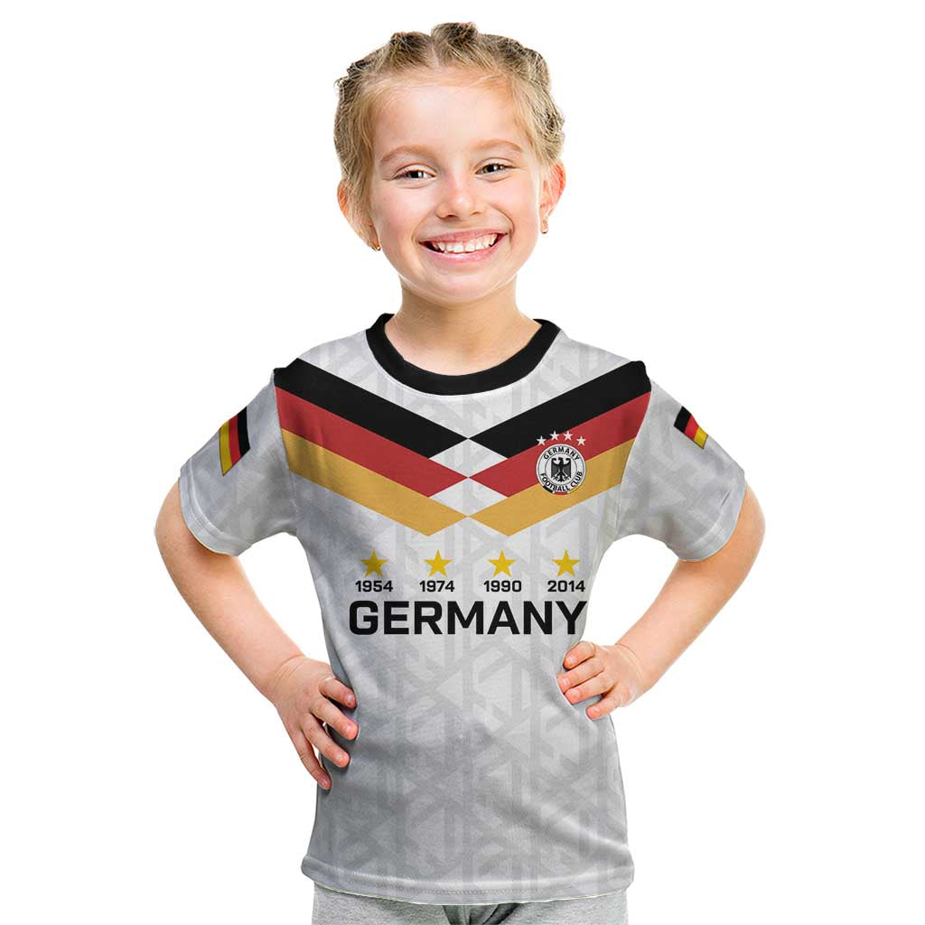 Custom World Football 2026 Germany Kid T Shirt Deutschland 4-Time Champions - Wonder Print Shop
