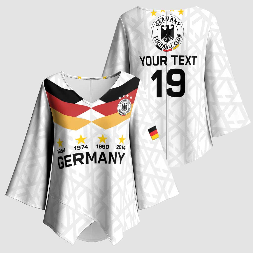 Custom World Football 2026 Germany Kimono Sleeve Blouse Deutschland 4-Time Champions - Wonder Print Shop