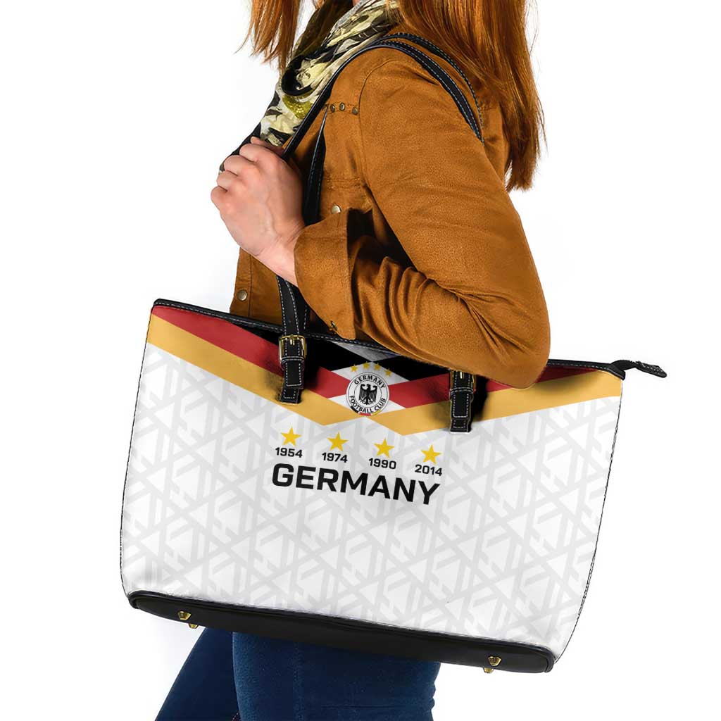 World Football 2026 Germany Leather Tote Bag Deutschland 4-Time Champions - Wonder Print Shop