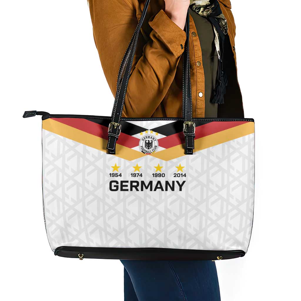 World Football 2026 Germany Leather Tote Bag Deutschland 4-Time Champions - Wonder Print Shop