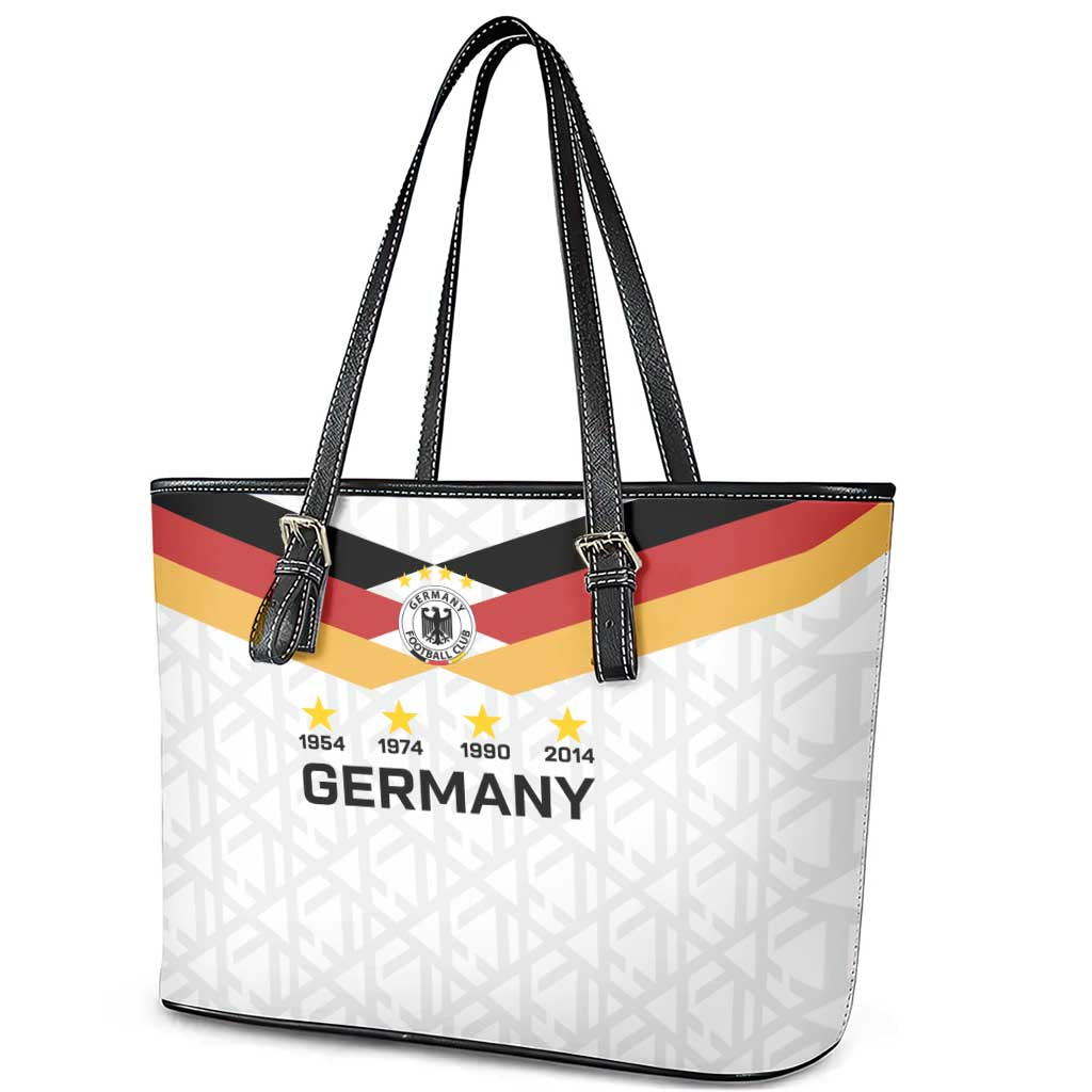 World Football 2026 Germany Leather Tote Bag Deutschland 4-Time Champions - Wonder Print Shop