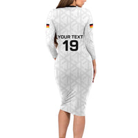 Custom World Football 2026 Germany Long Sleeve Bodycon Dress Deutschland 4-Time Champions - Wonder Print Shop