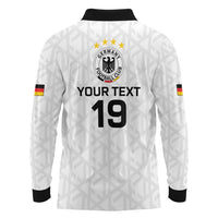 Custom World Football 2026 Germany Long Sleeve Polo Shirt Deutschland 4-Time Champions - Wonder Print Shop