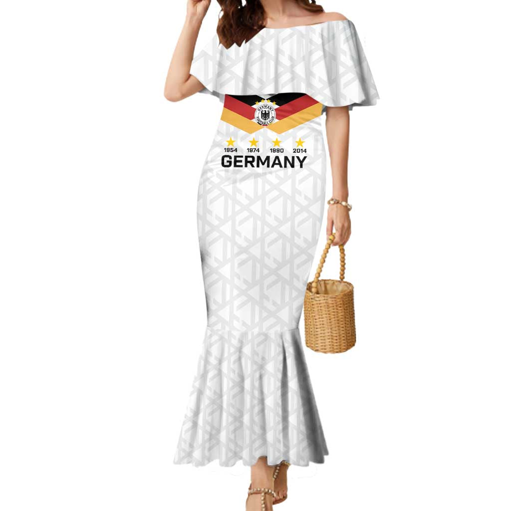 Custom World Football 2026 Germany Mermaid Dress Deutschland 4-Time Champions - Wonder Print Shop