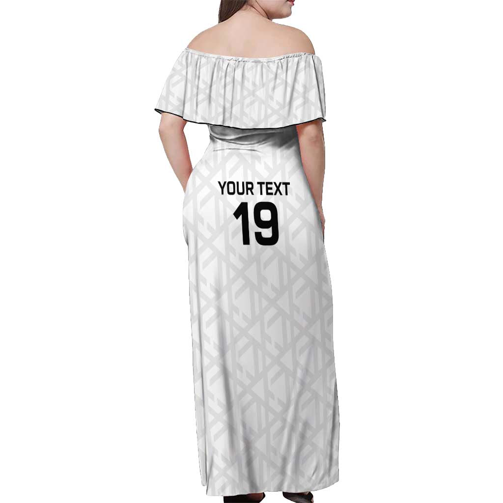 Custom World Football 2026 Germany Off Shoulder Maxi Dress Deutschland 4-Time Champions - Wonder Print Shop