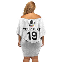 Custom World Football 2026 Germany Off Shoulder Short Dress Deutschland 4-Time Champions - Wonder Print Shop