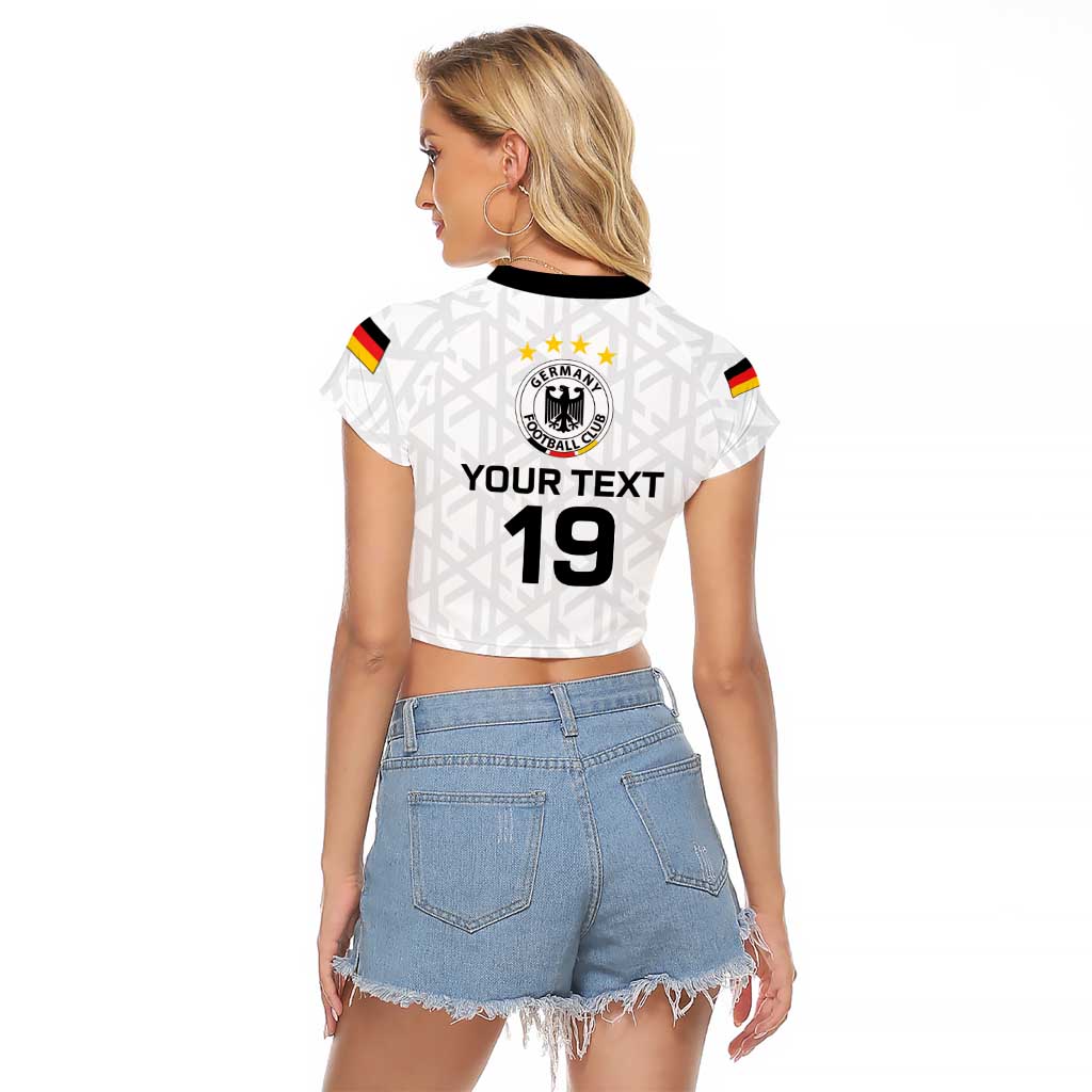 Custom World Football 2026 Germany Raglan Cropped T Shirt Deutschland 4-Time Champions - Wonder Print Shop
