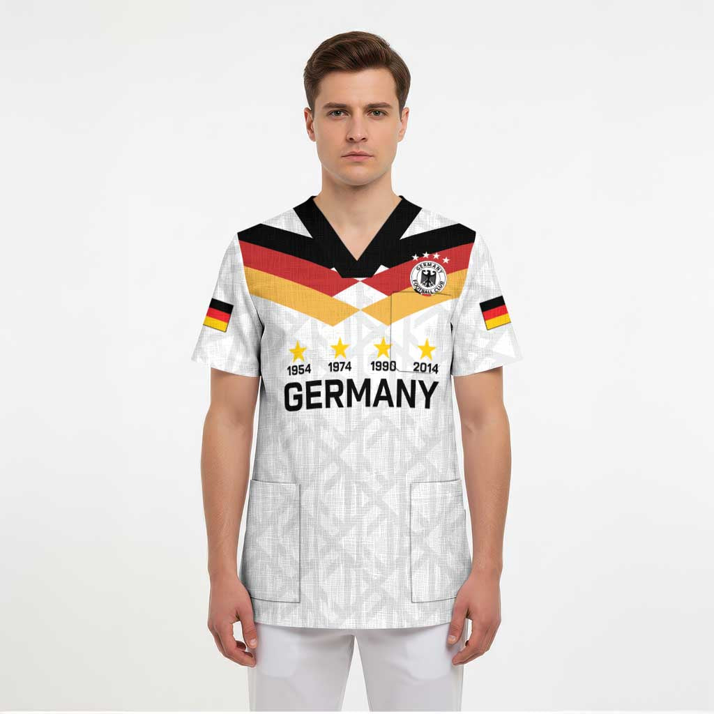 Custom World Football 2026 Germany Scrub Top Deutschland 4-Time Champions - Wonder Print Shop