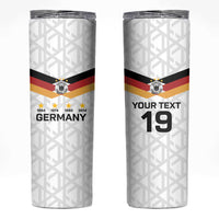 Custom World Football 2026 Germany Skinny Tumbler Deutschland 4-Time Champions - Wonder Print Shop