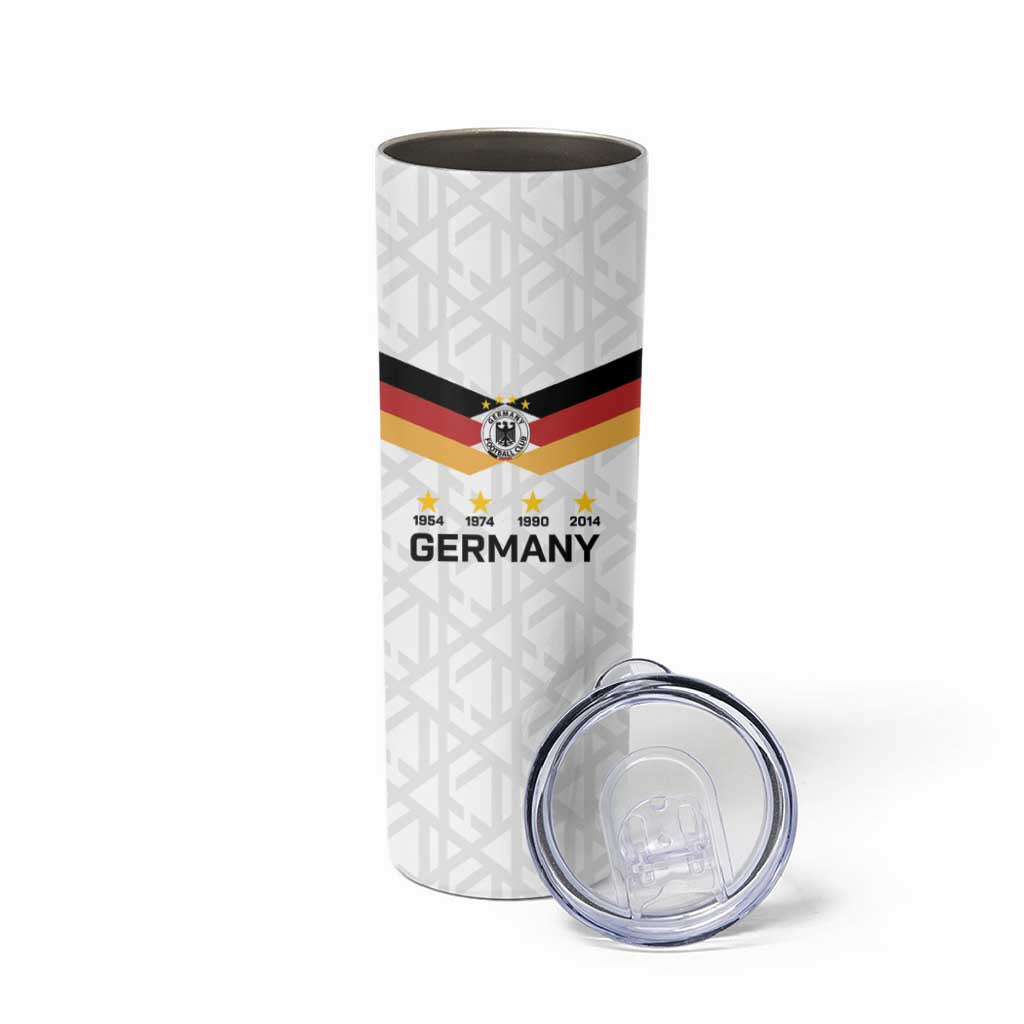 Custom World Football 2026 Germany Skinny Tumbler Deutschland 4-Time Champions - Wonder Print Shop