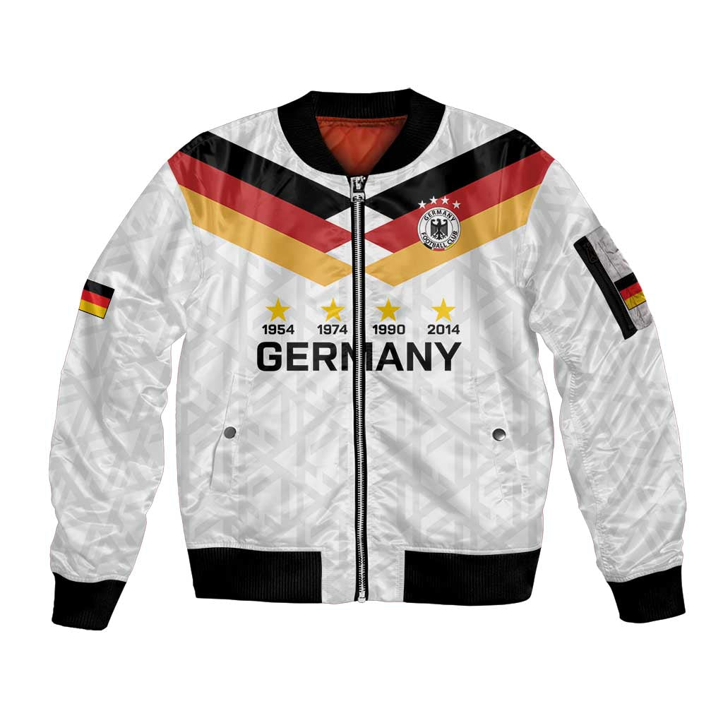 Custom World Football 2026 Germany Sleeve Zip Bomber Jacket Deutschland 4-Time Champions - Wonder Print Shop