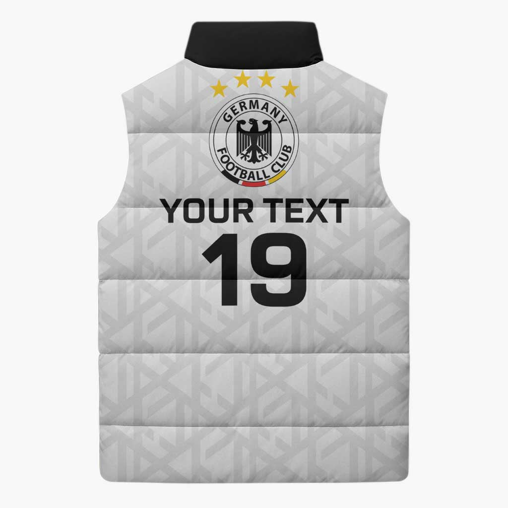 Custom World Football 2026 Germany Sleeveless Puffer Jacket Deutschland 4-Time Champions - Wonder Print Shop