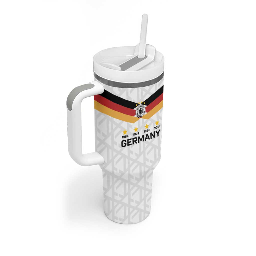 Custom World Football 2026 Germany Tumbler With Handle Deutschland 4-Time Champions - Wonder Print Shop