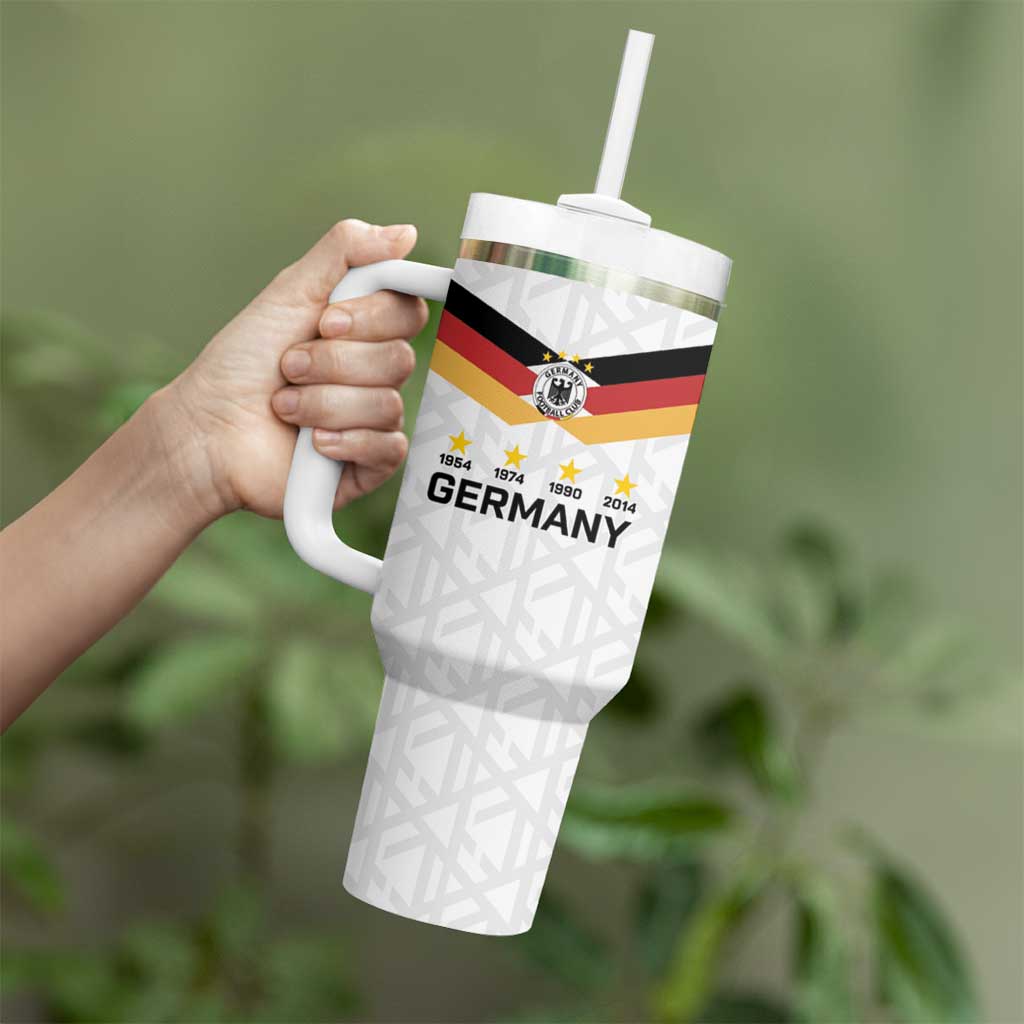 Custom World Football 2026 Germany Tumbler With Handle Deutschland 4-Time Champions - Wonder Print Shop