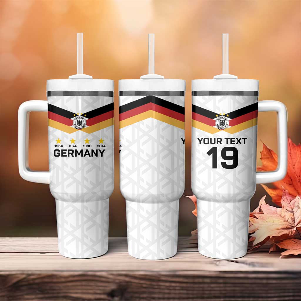 Custom World Football 2026 Germany Tumbler With Handle Deutschland 4-Time Champions - Wonder Print Shop