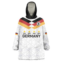 Custom World Football 2026 Germany Wearable Blanket Hoodie Deutschland 4-Time Champions - Wonder Print Shop