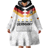 Custom World Football 2026 Germany Wearable Blanket Hoodie Deutschland 4-Time Champions - Wonder Print Shop