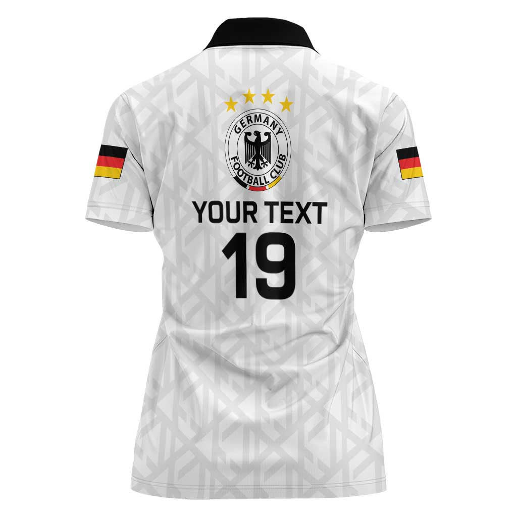 Custom World Football 2026 Germany Women Polo Shirt Deutschland 4-Time Champions - Wonder Print Shop
