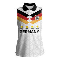 Custom World Football 2026 Germany Women Sleeveless Polo Shirt Deutschland 4-Time Champions - Wonder Print Shop
