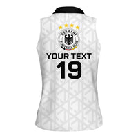 Custom World Football 2026 Germany Women Sleeveless Polo Shirt Deutschland 4-Time Champions - Wonder Print Shop