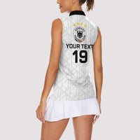 Custom World Football 2026 Germany Women Sleeveless Polo Shirt Deutschland 4-Time Champions - Wonder Print Shop