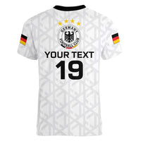 Custom World Football 2026 Germany Women V-Neck T-Shirt Deutschland 4-Time Champions - Wonder Print Shop