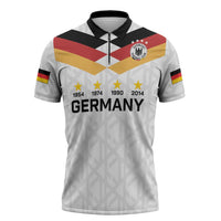 Custom World Football 2026 Germany Zipper Polo Shirt Deutschland 4-Time Champions - Wonder Print Shop